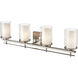 Huderson 4 Light 31 inch Brushed Nickel Vanity Light Wall Light